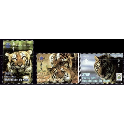 Niger 1000-02 MNH 1998 Year of the Tiger (an4251)