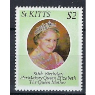 St Kitts 44 MNH 1980 Queen Mother Birthday (mm1368)