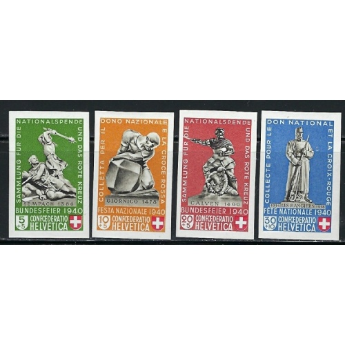 Switzerland B105a-d MNH 1940 from sheet (an4492)