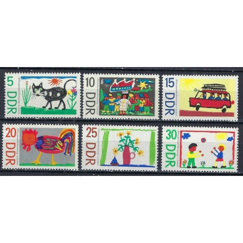 Germany DDR 923-28 MNH 1967 Childrens Drawings (ak2438)