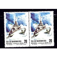 Brazil 1182 issued without gum 1970 Ships Pair    (ap1185)
