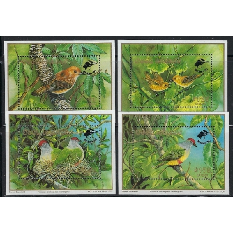 Cook Is C24-27 MNH 1990 Birds (fe9065)
