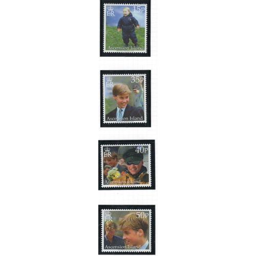 Ascension 755-58 MNH 2000 Prince William 18th Birthday (fe4290)