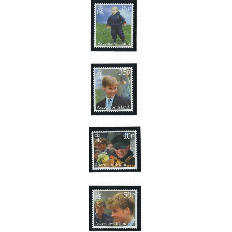 Ascension 755-58 MNH 2000 Prince William 18th Birthday (fe4290)