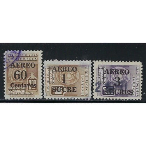 Ecuador C250;C252 Used 1954 issues (an4702)