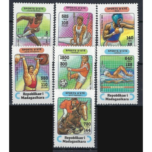Malagasy 1264-70 MNH 1995 Sports (an9514)