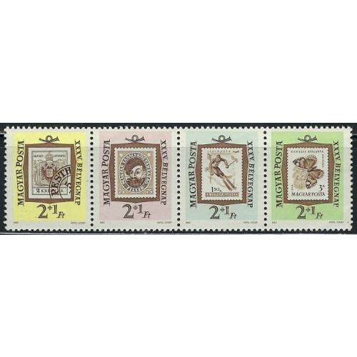 Hungary B228a MNH 1962 Stamp Day strip (an5531)