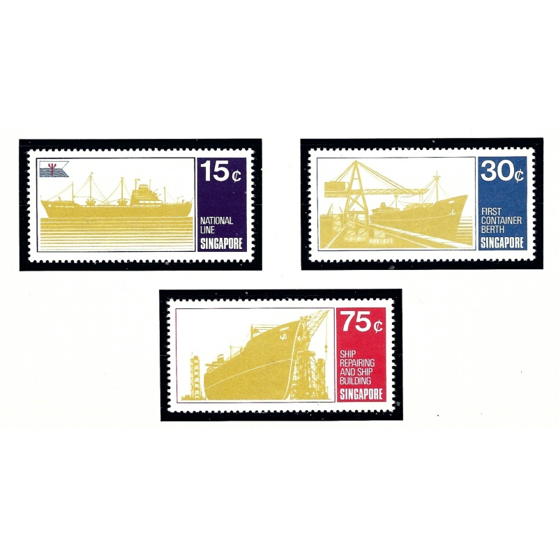 Singapore 126-28 MNH 1970 Singapore Shipping Industry