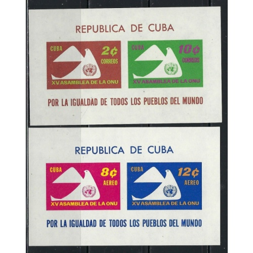 Cuba 669a; C223a MNH 1961 souvenir sheets (an4094)