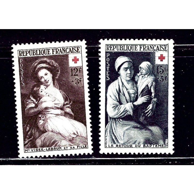 France B282-83 MH 1953 Paintings    (ap1348)