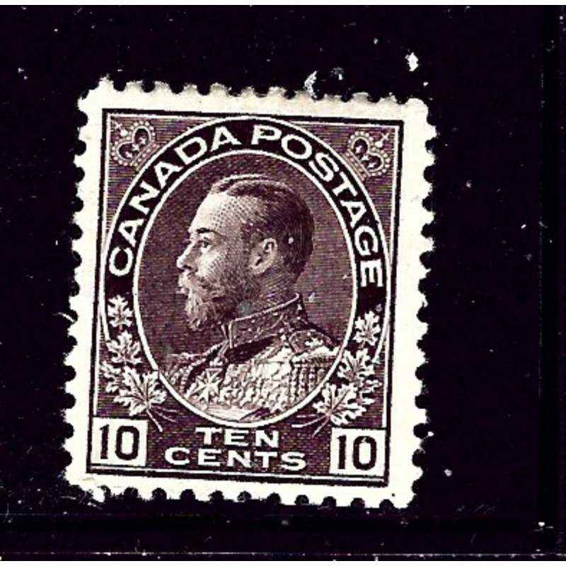 Canada 116 MHH 1912 issue / hinged remnants cover half the gun / 2019