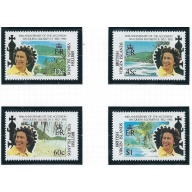 British Virgin Is 742-45 MNH 1992 QEII 40th anniv on Throne (mm1007)