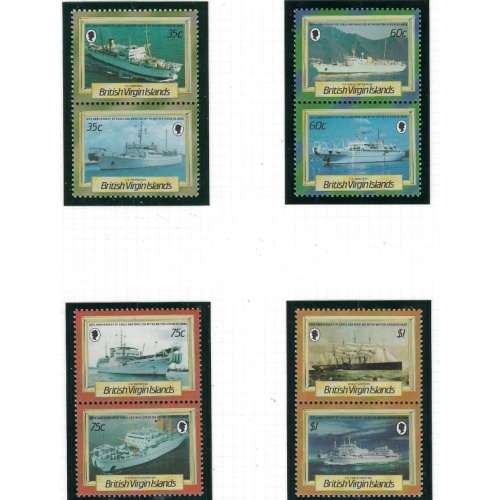 British Virgin Is 547-54 MNH 1986 Cable Laying Ships (fe6842)