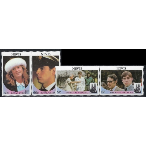 Nevis 498-99 MNH 1986 Pairs; folded (an6636)