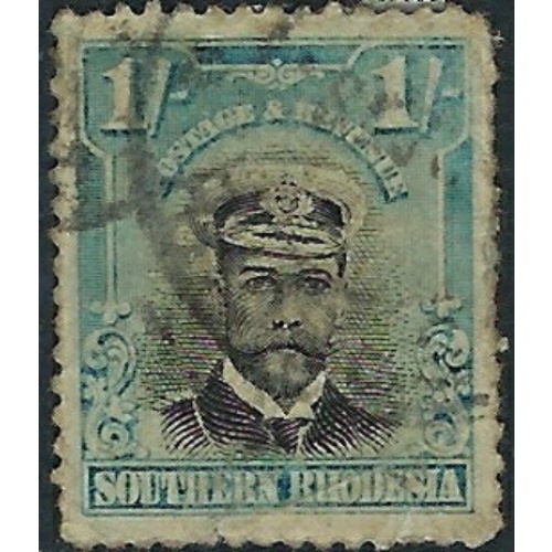 Southern Rhodesia 10 Used 1924 issue; sealed tear on bottom (ak4874)
