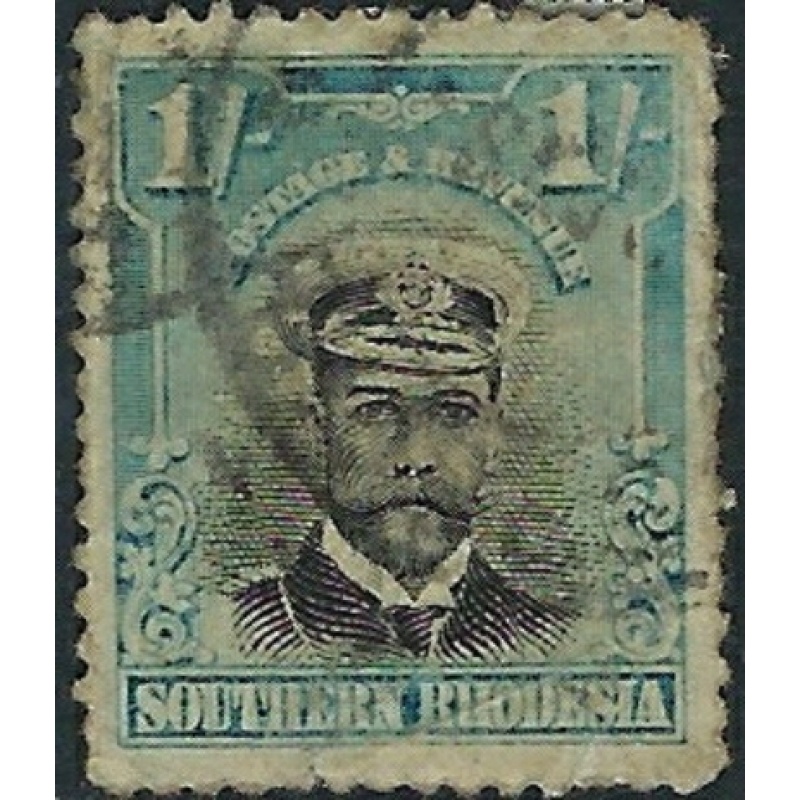 Southern Rhodesia 10 Used 1924 issue; sealed tear on bottom (ak4874)