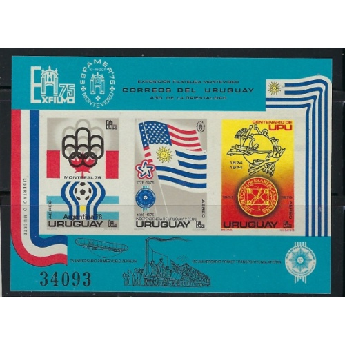 Uruguay C418a MNH 1975 souvenir sheet (an3507)