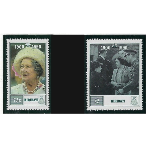 Kiribati 555-56 MNH 1990 Queen Mother Birthday (ak4053)