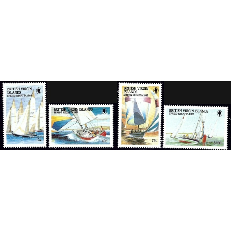 British Virgin Is 631-34 MNH 1989 Yachts (ap1109a)