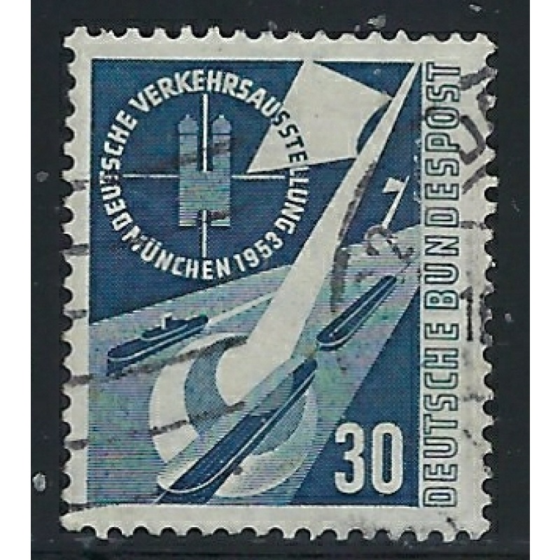 Germany 701 Used 1953 Ship and Barges (fe7782)