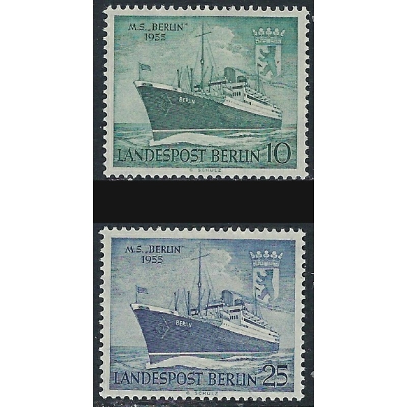 Germany Berlin 9N113-14 MH 1955 Ships (ak5095)