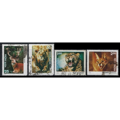 India 736-39 Used 1976 Animals (an7240)