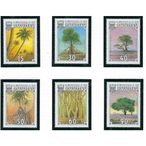 Tuvalu 533-38 MNH 1990 Trees (ak1113)