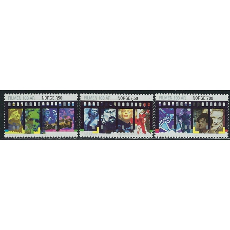 Norway 1134-36 MNH 1996 Motion Picture Centennial (an7003)