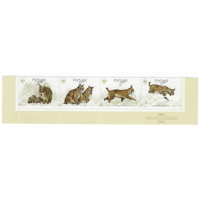 Portugal 1719a MNH 1988 W.W.F. strip of 4 (an7090)