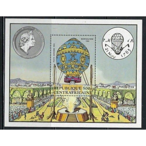 Central African Rep C286 MNH 1983 Hot Air Balloon (ha1203)