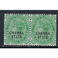 India Chamba #5 Pair MNH 1895 issue (ak5515)
