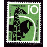 Germany 784 MH 1958 Giraffe and Lion    (ap5976)