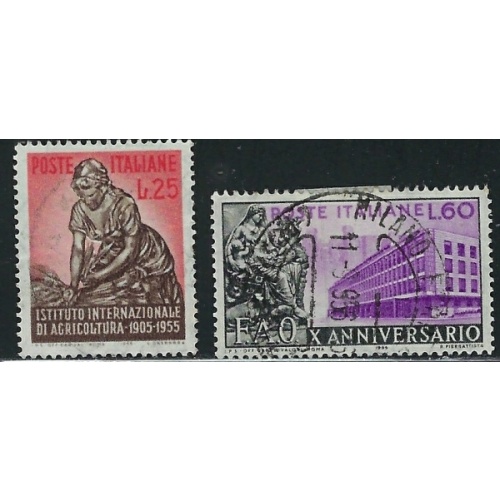 Italy 698-99 Used 1955 set (an6385)