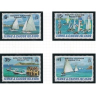 Turks and Caicos 463-66 MNH 1981 Racing Yachts (ak5285)