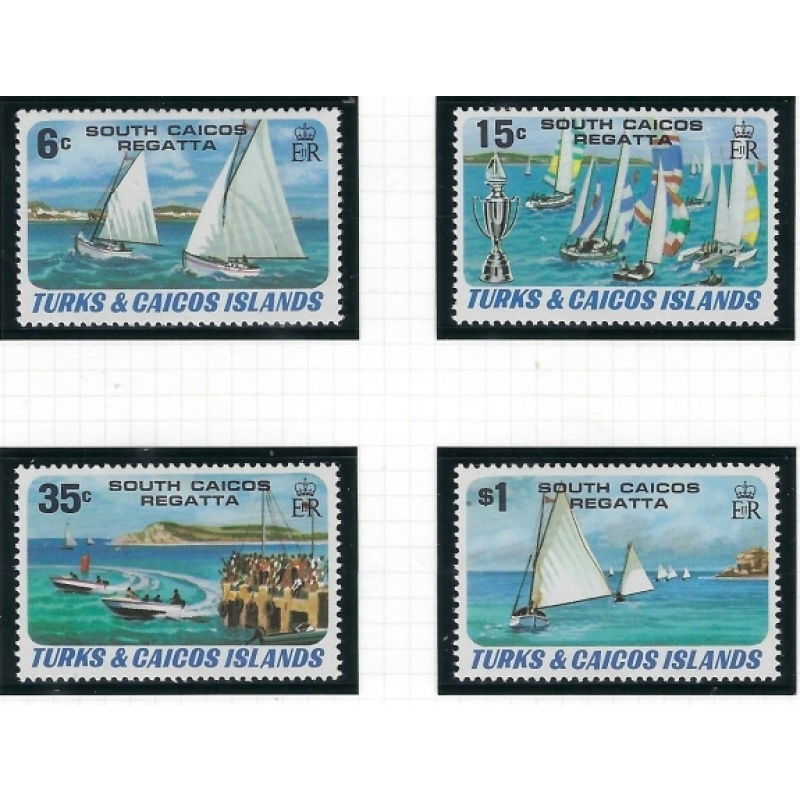 Turks and Caicos 463-66 MNH 1981 Racing Yachts (ak5285)