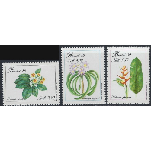 Brazil 2168-70 MNH 1989 Flowers (ak3841)
