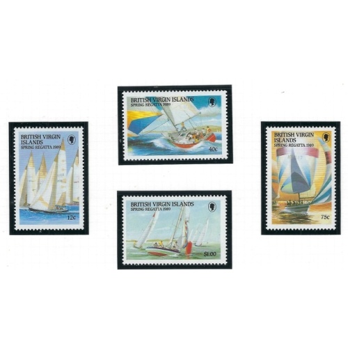 British Virgin Is 631-34 MNH 1989 Yachts (fe4831)