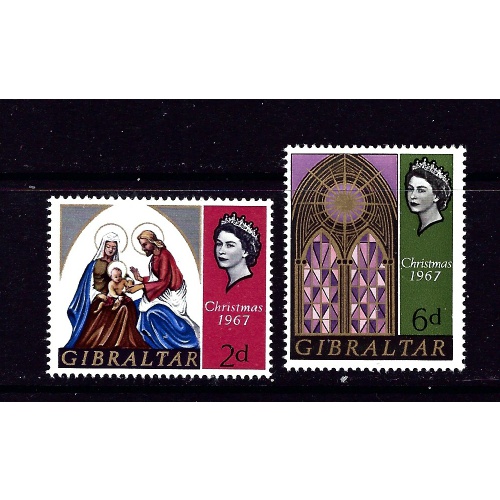 Gibraltar 203-04 MNH 1967 Christmas