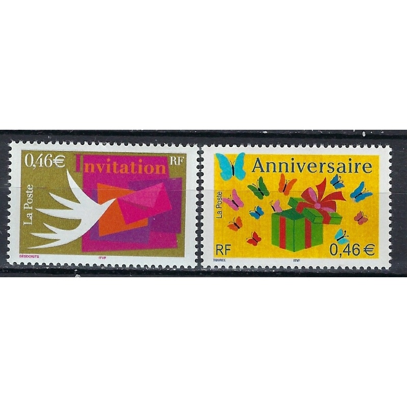 France 2888-89 MNH 2002 set (ak2152)