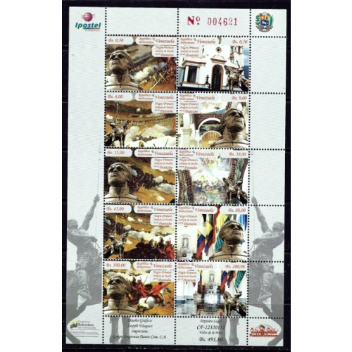 Venezuela 1729 MNH 2015 Sheet of 10 (an8812)