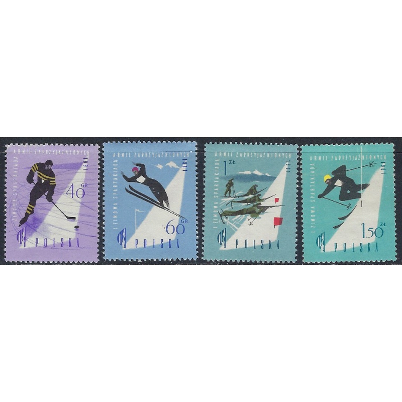 Poland 969-72 MNH 1961 Winter Sports (ak6888)