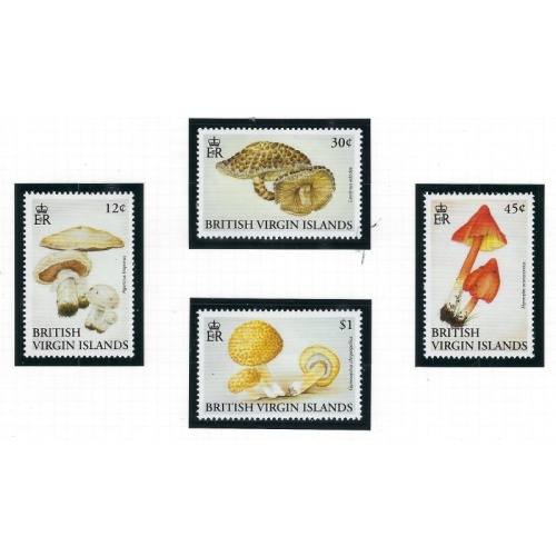 British Virgin Is 737-40 MNH 1992 Mushrooms (mm1005)