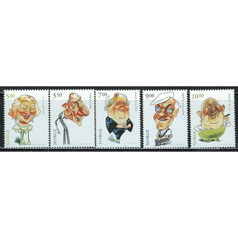 Norway 1298-1302 MNH 2001 Actors and Actresses (an5287)