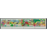 Brazil 2373a MNH 1992 strip of 4; been folded (ak3850)