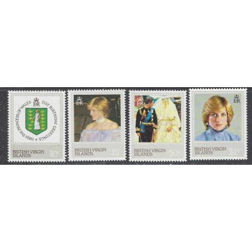 British Virgin Is 430-33 MNH 1982 Prince Charles Wedding (ap7764)