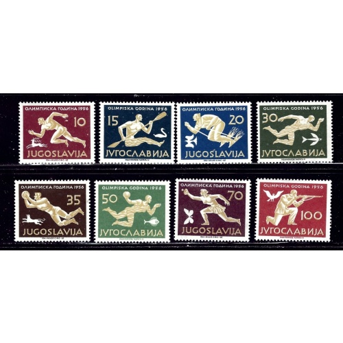 Yugoslavia 461-68 MNH 1956 Olympics    (ap2301)
