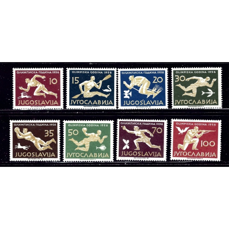 Yugoslavia 461-68 MNH 1956 Olympics    (ap2301)