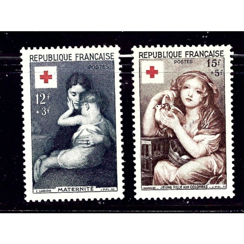 France B291-92 MH 1954 Paintings    (ap1354)