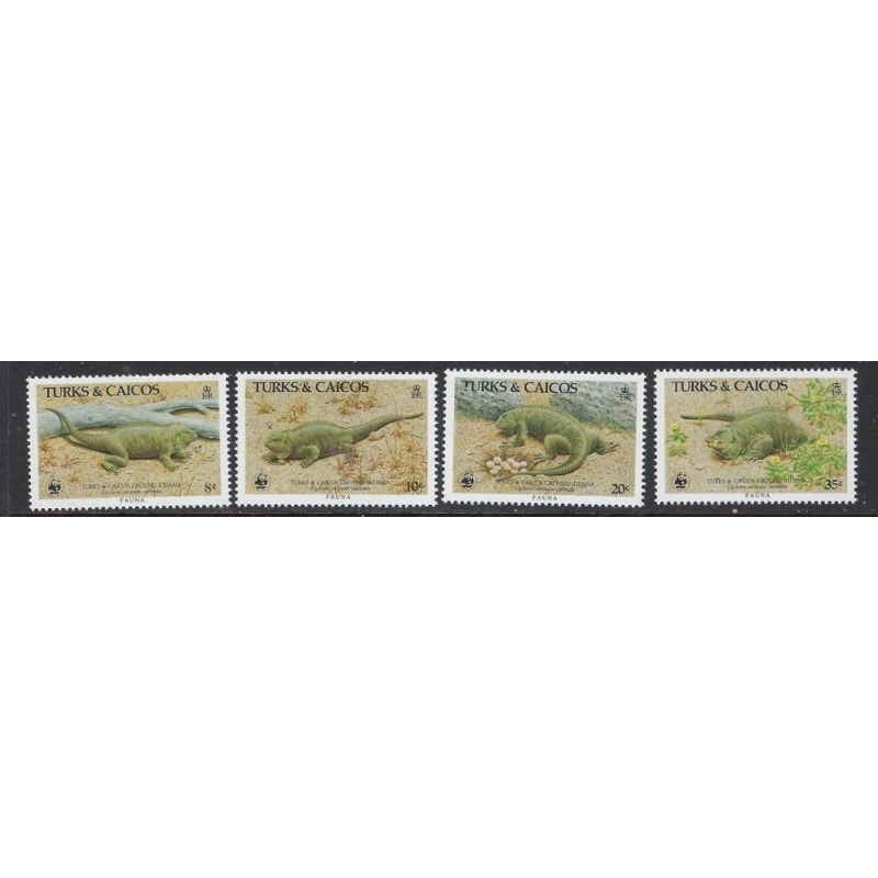 Turks and Caicos 710-13 MNH 1986 Iguanas (ap6502)