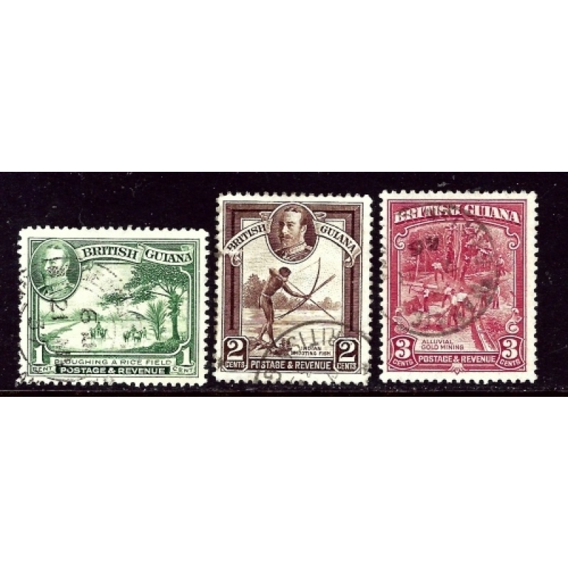 British Guiana 210-12 Used 1934 part set    (ap6200)